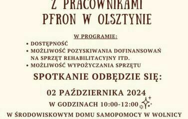 Spotkanie informacyjne z PFRON